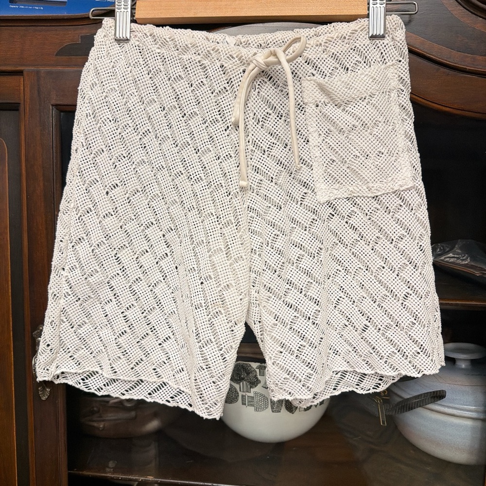 Corpo Swimwear White Mesh Shorts S-M